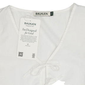 Baukjen White Organic Cotton Emma Broderie Detail Blouse