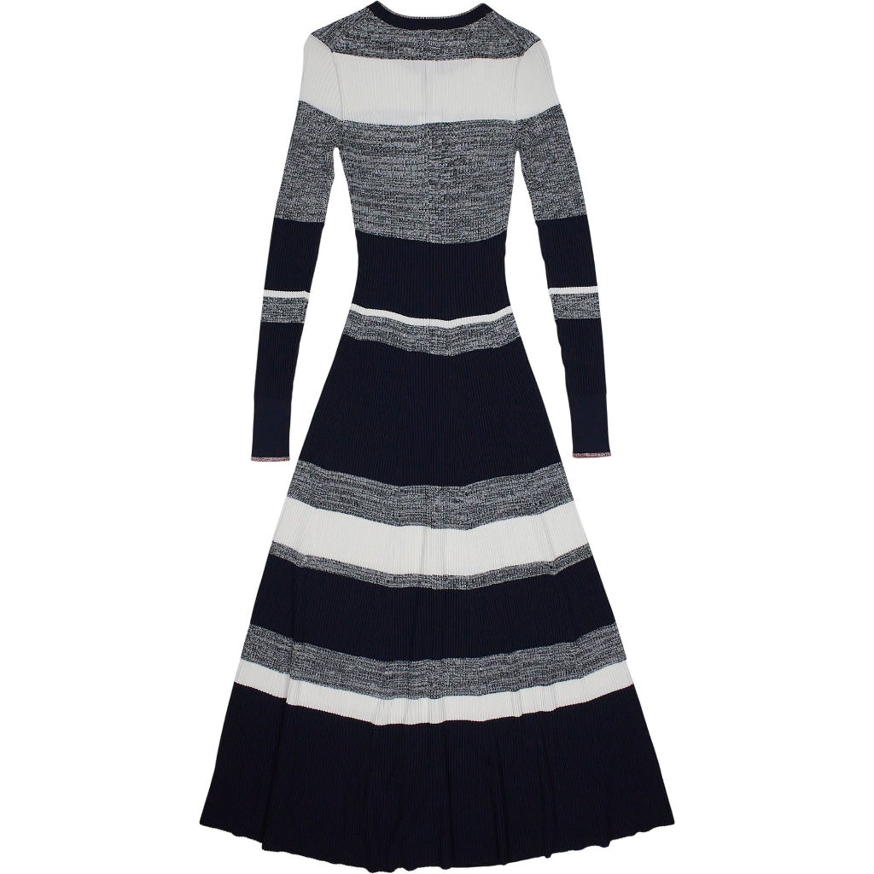 ME+EM Navy Stripe Knit Swing Dress
