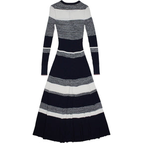 ME+EM Navy Stripe Knit Swing Dress