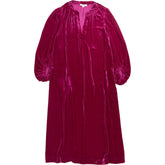 NRBY Pink Velvet Midi Dress