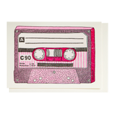 Cassette  - letterpress printed greeting card