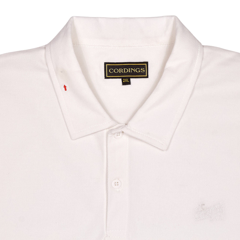 Cordings White Polo Shirt 100% Cotton