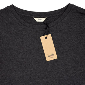 Hush Charcoal Marl Wide Jersey Top