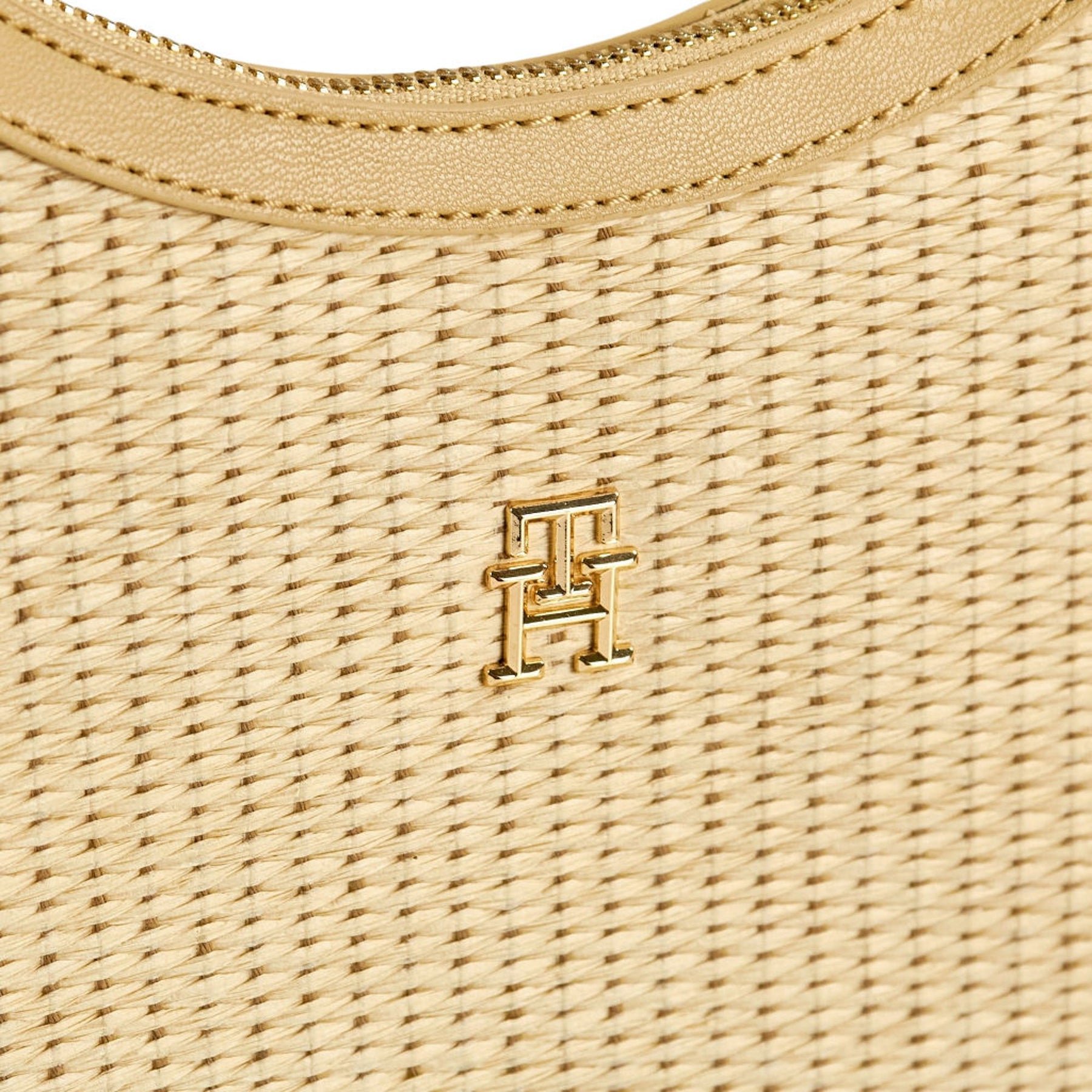 Tommy Hilfiger Beige Woven Handbag