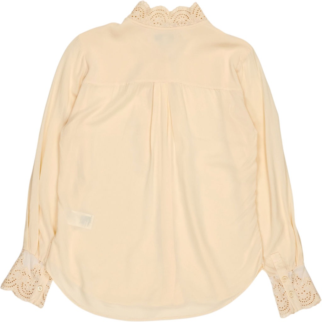 Reiss Cream Lace Collar Blouse