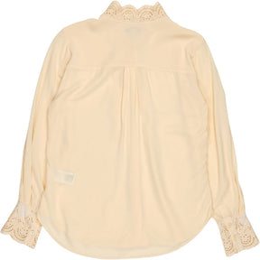 Reiss Cream Lace Collar Blouse
