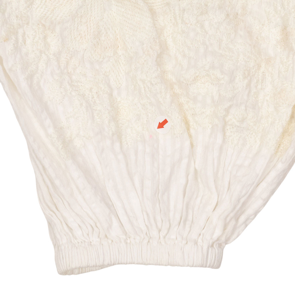 NRBY White Embroidered Sleeve Blouse