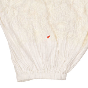 NRBY White Embroidered Sleeve Blouse