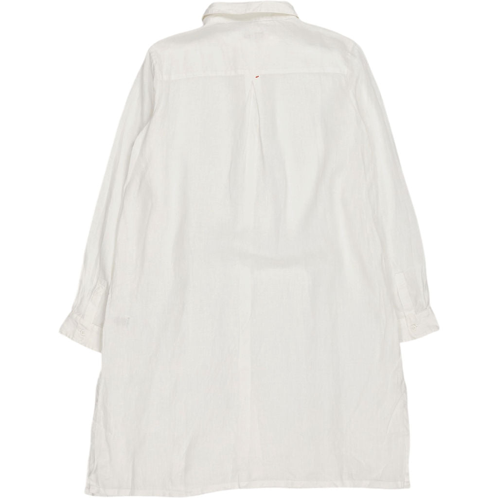 NRBY White Linen Shirt Dress