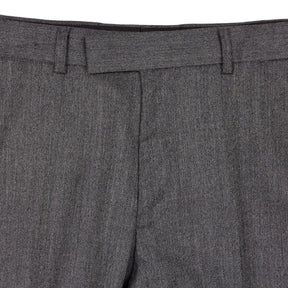 Moss London Grey Skinny Fit Wool Trousers