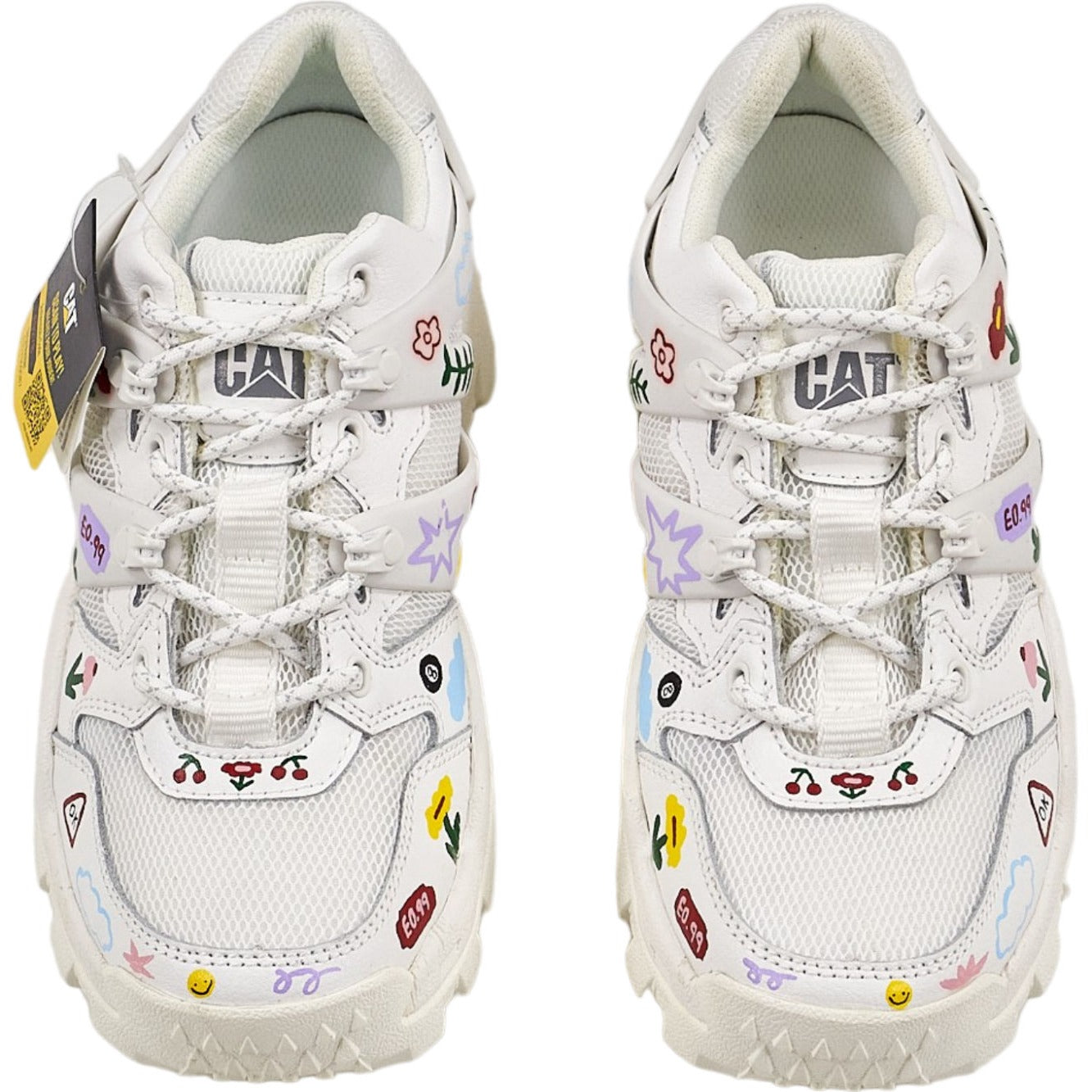 Caterpillar White Floral Sneakers
