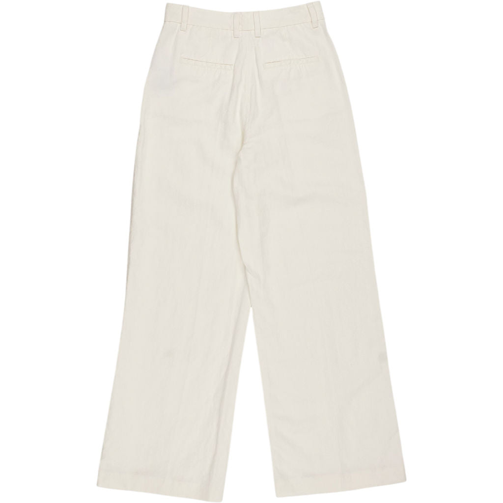 Hush Ecru Emily Cotton Wide Leg Trousers