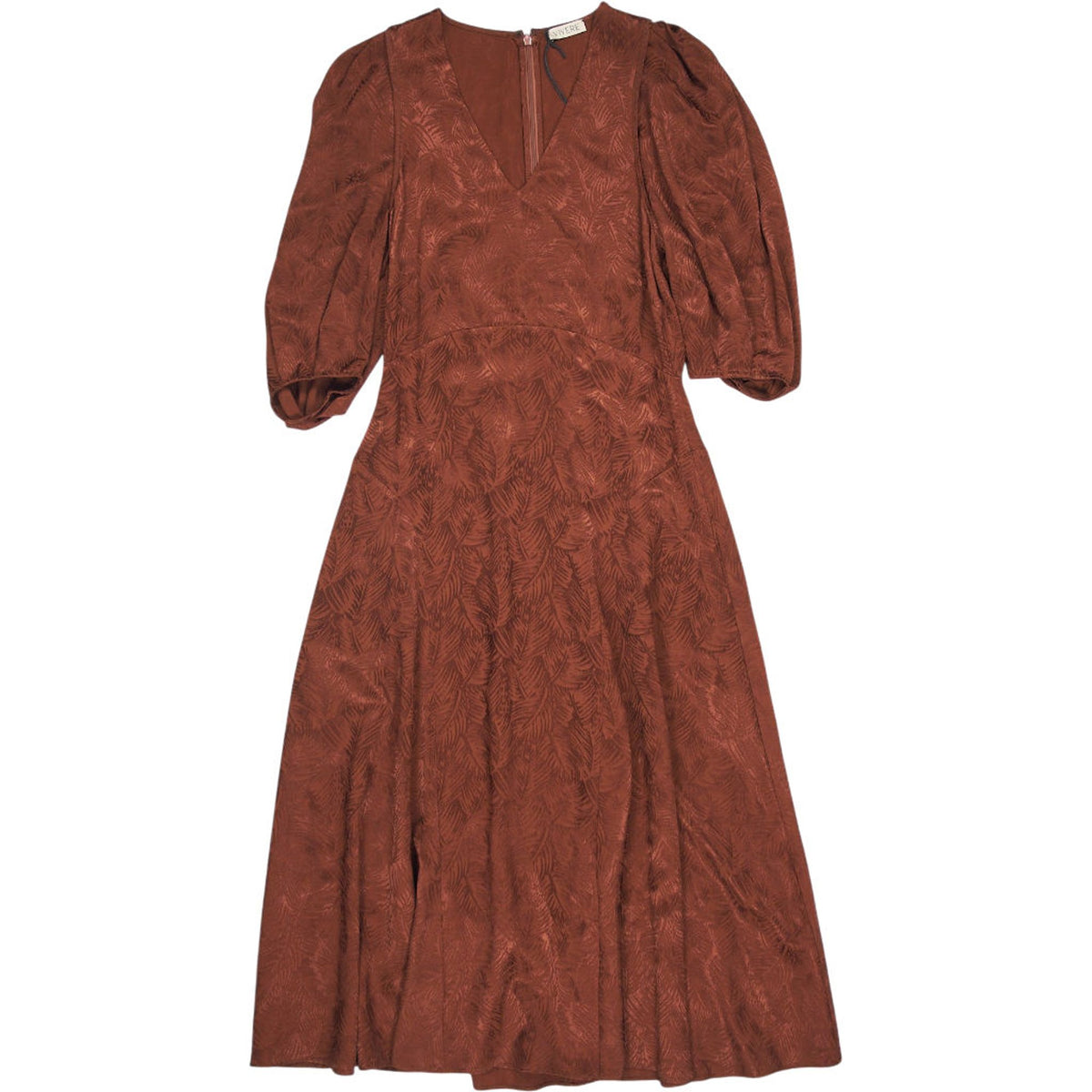 Vivere Dark Camel Mila Dress Full Sleeve