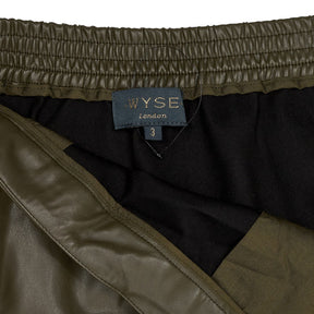 WYSE Khaki Leather Skirt
