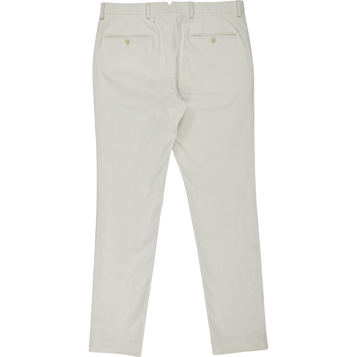 Moss Cream Slim Fit Organic Cotton Trousers