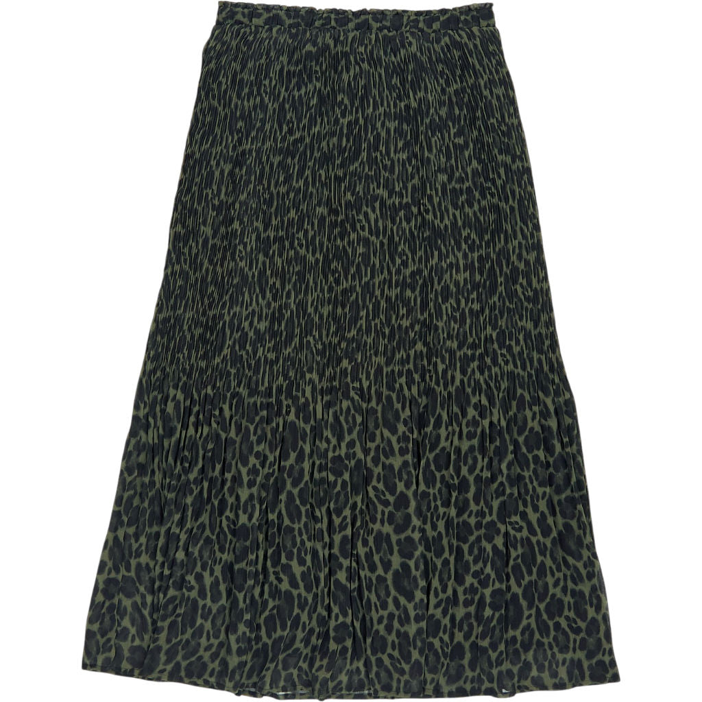 WYSE Khaki Estelle Pleat Skirt