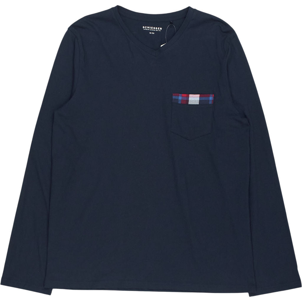 Schiesser Navy Check Pyjama Set