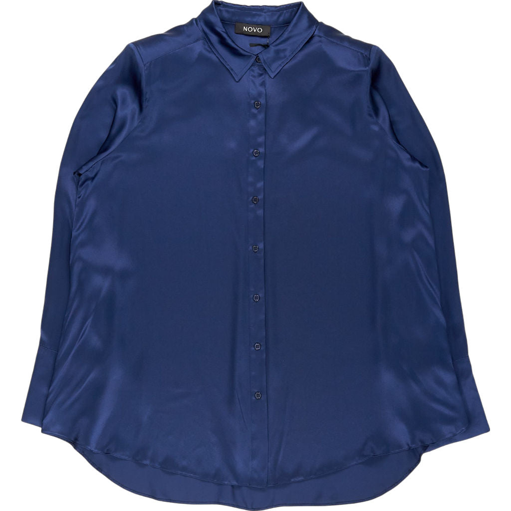 Novo Navy Silk Shirt