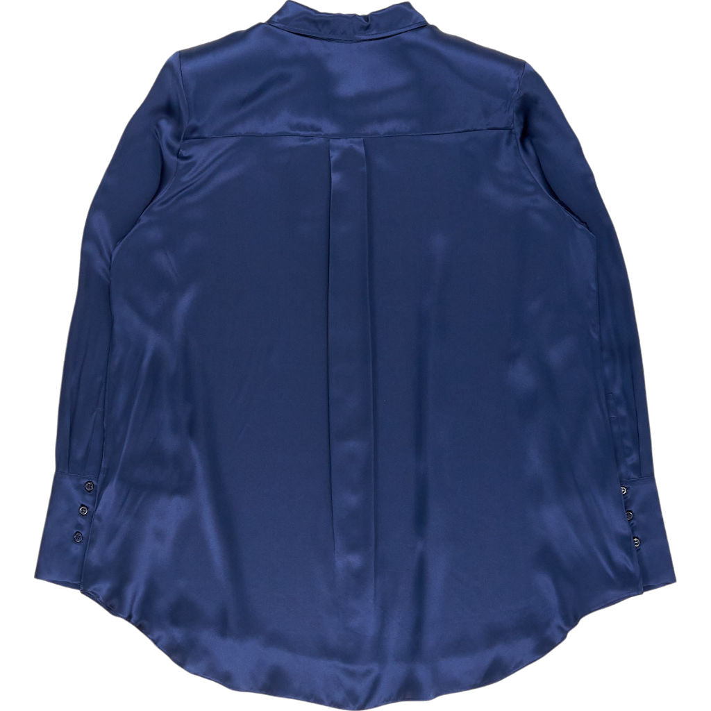 Novo Navy Silk Shirt