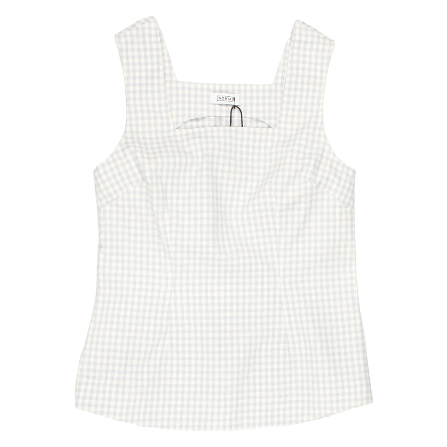 Nomia Grey Check Topstitched Dart Tank