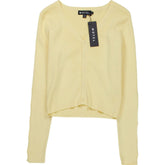 Motel Yellow Ribbed Cardigan