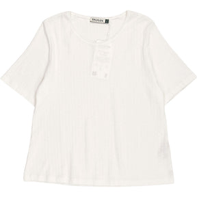 Baukjen White Gabriella Organic Rib Tee