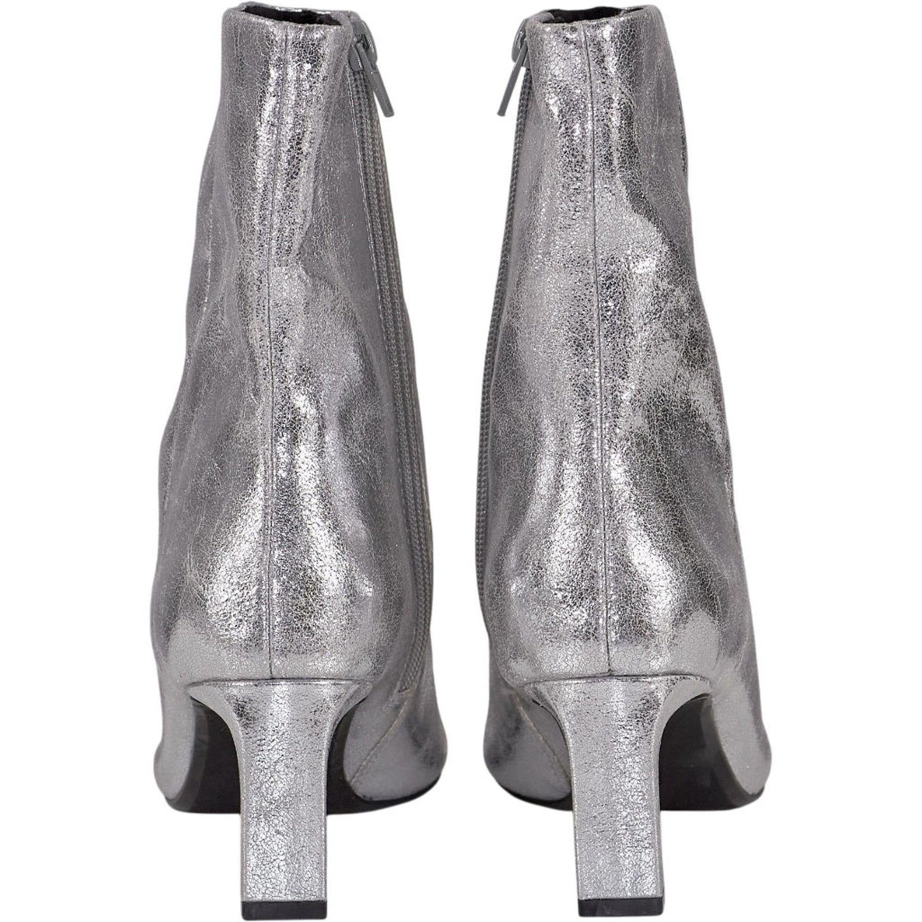 Pull & Bear Silver Ankle Boots