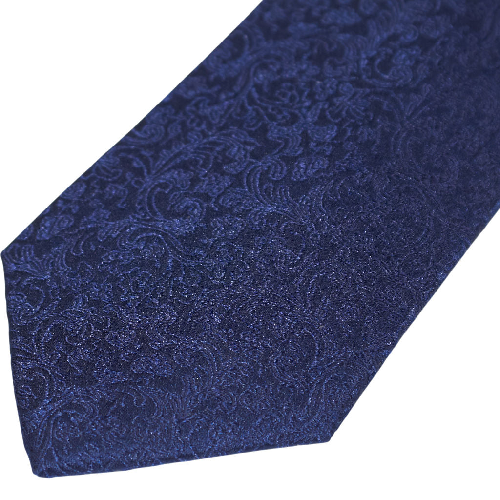 Moss Navy Silk Tie