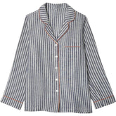 Piglet in Bed Midnight Striped Pyjama Top