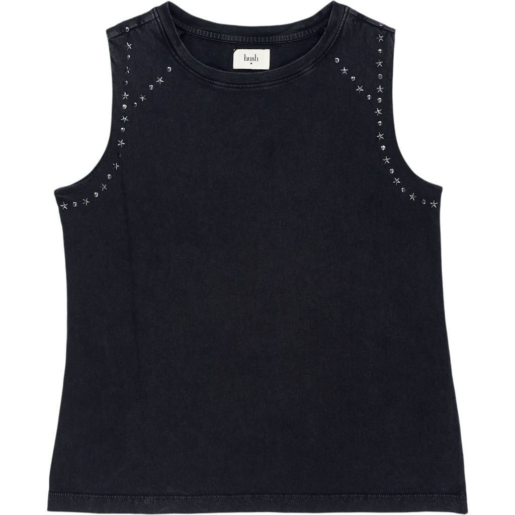 Hush Ash Grey Amelia Studded Tank Top