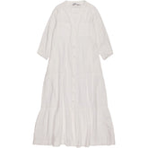 NRBY White Maxi Button-Down Dress