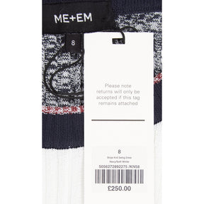 ME+EM Navy Stripe Knit Swing Dress