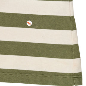Baukjen Green Stripe Long Sleeve Polo Shirt