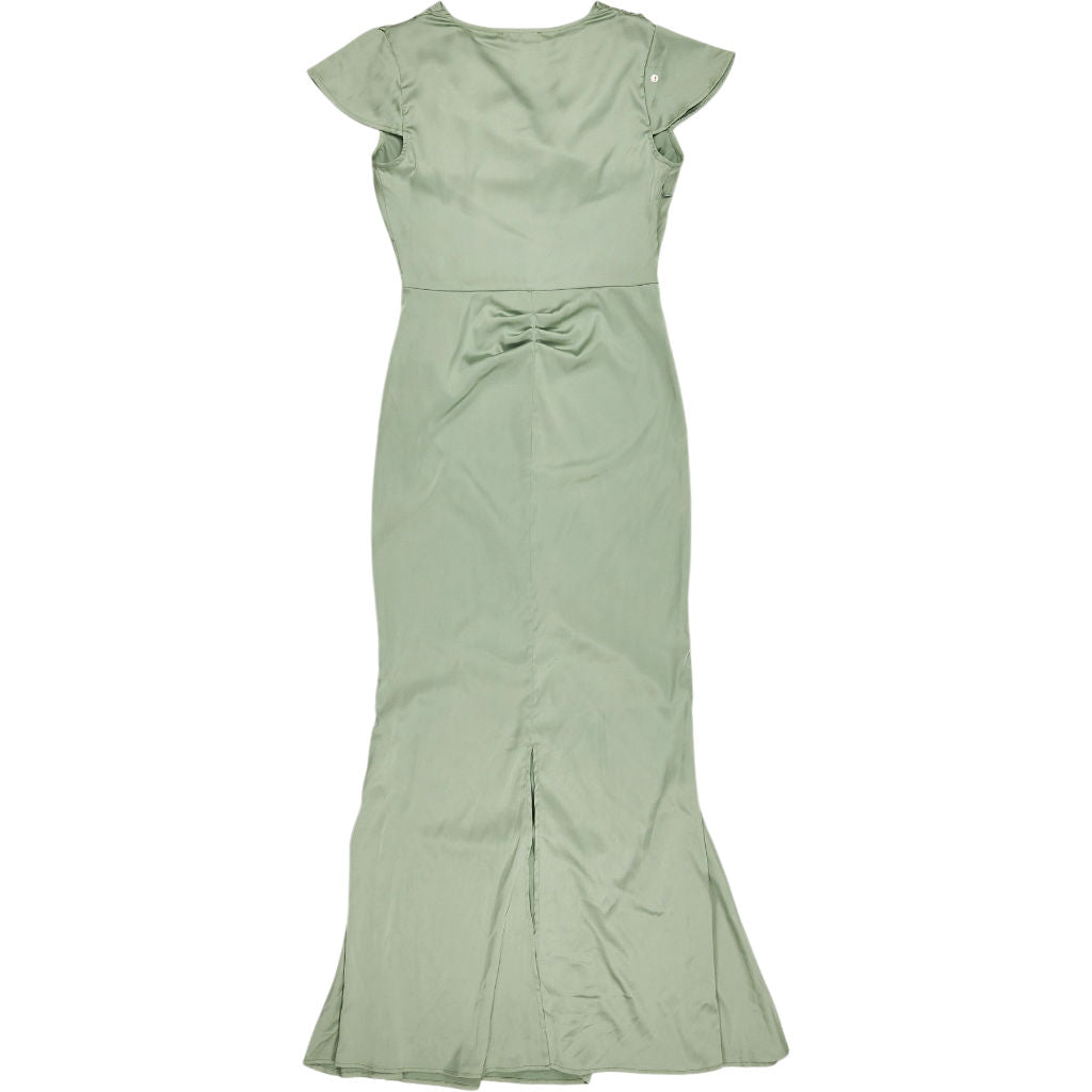 Never Fully Dressed Green Satin Dress