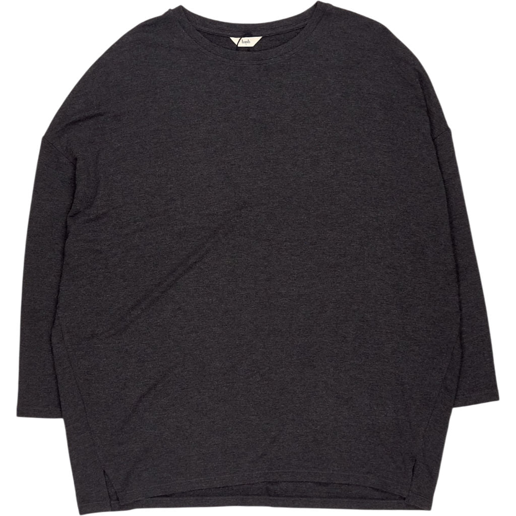 Hush Charcoal Marl Wide Jersey Top