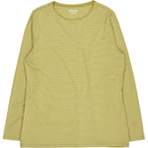 Lands' End Green Striped Long Sleeve Top