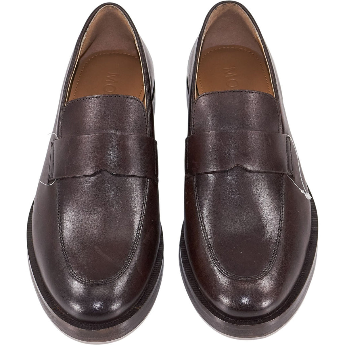 Moss Brown Modern Leather Loafers