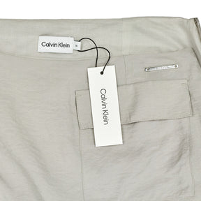 Calvin Klein White Viscose Nylon Blend Mini Skirt