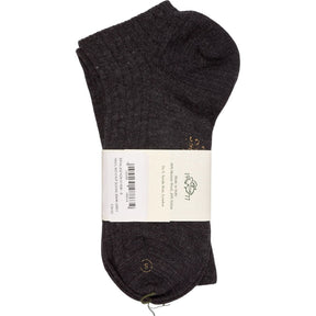 Drake's Dark Grey Merino Wool Calf Socks