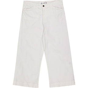 NRBY White Wide-Leg Cropped Trousers