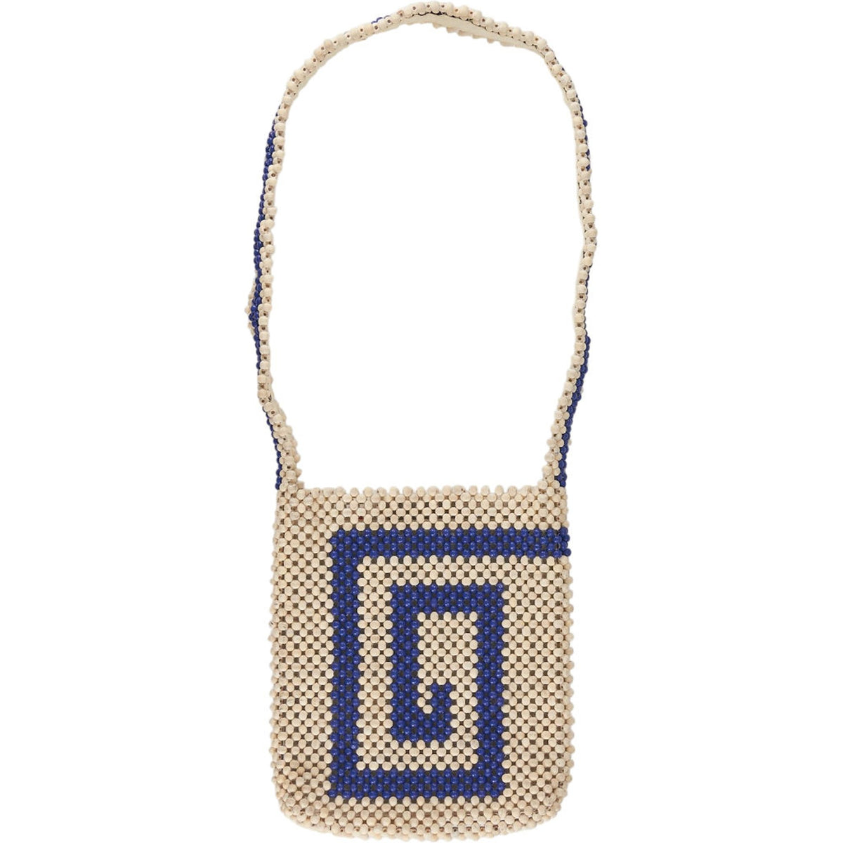YMC Ecru Blue Beaded Pilgrim Bag