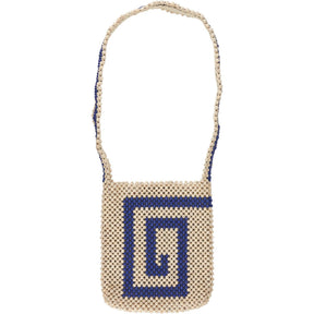 YMC Ecru Blue Beaded Pilgrim Bag