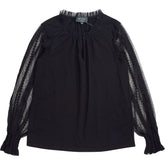 WYSE Black Laney Jersey Mix Top