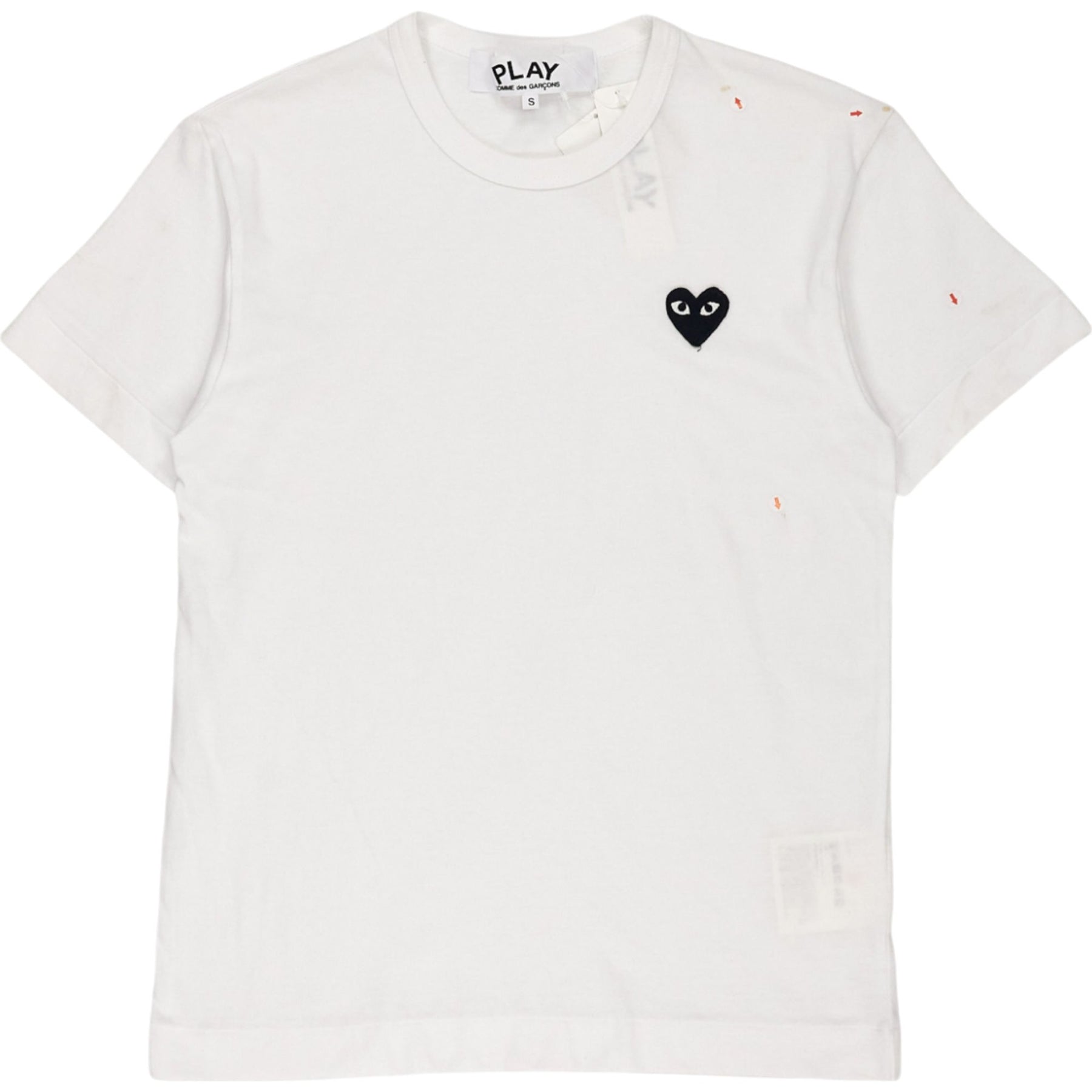 Comme des Garcons Play White Black Logo T Shirt Shop from Crisis Online