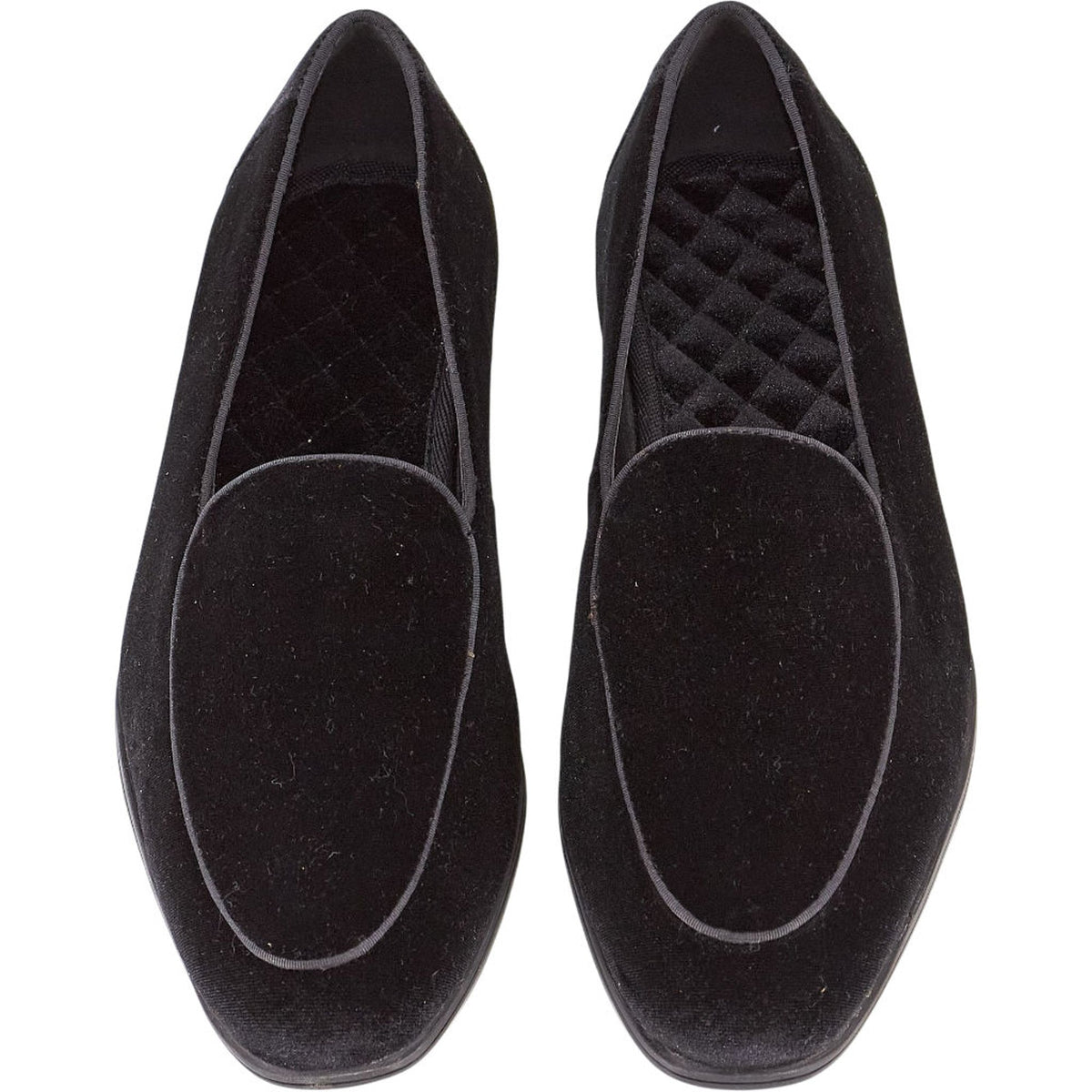 Moss Black Belgravia Velvet Slippers