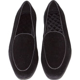 Moss Black Belgravia Velvet Slippers