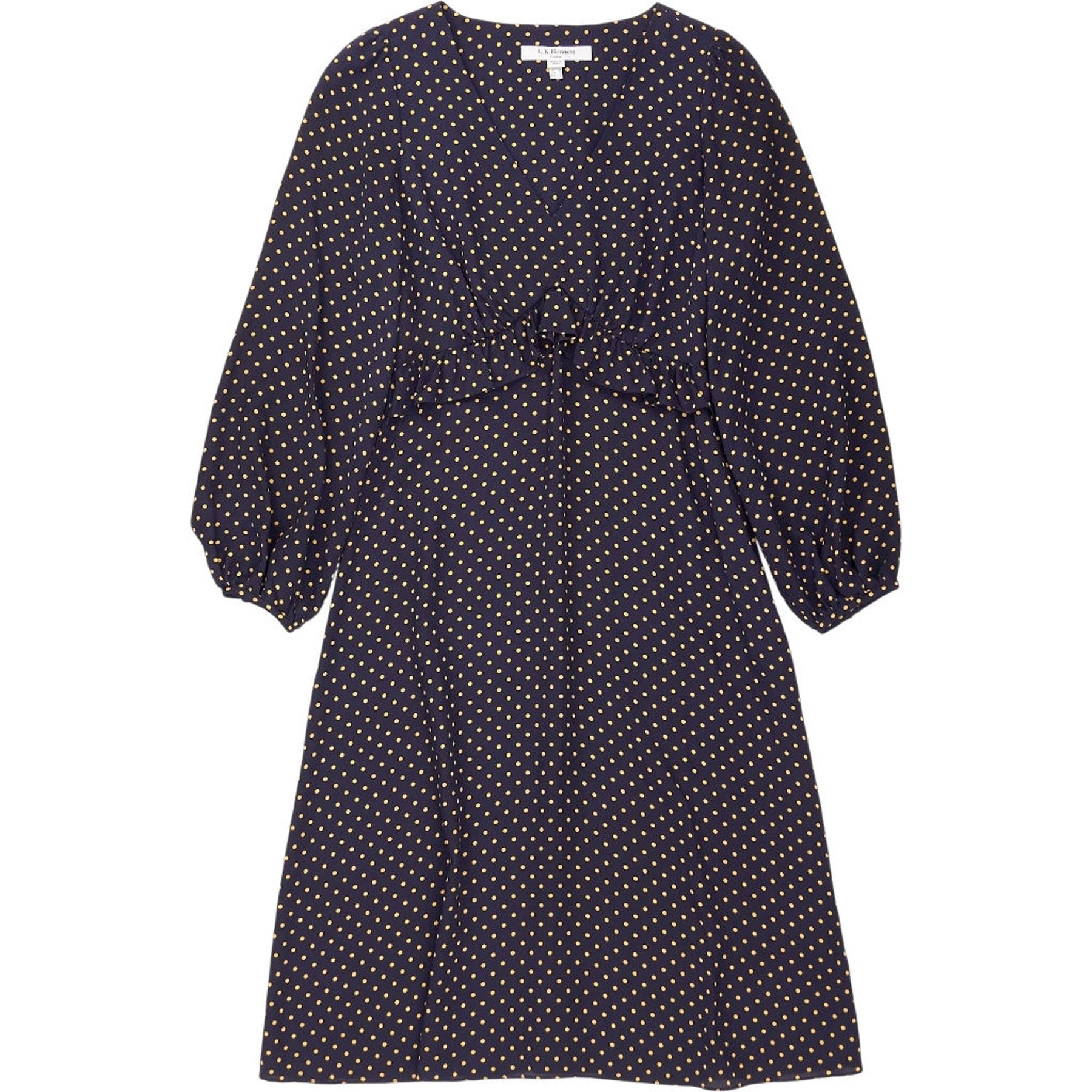 L.K. Bennett Navy Polka Dot Dress