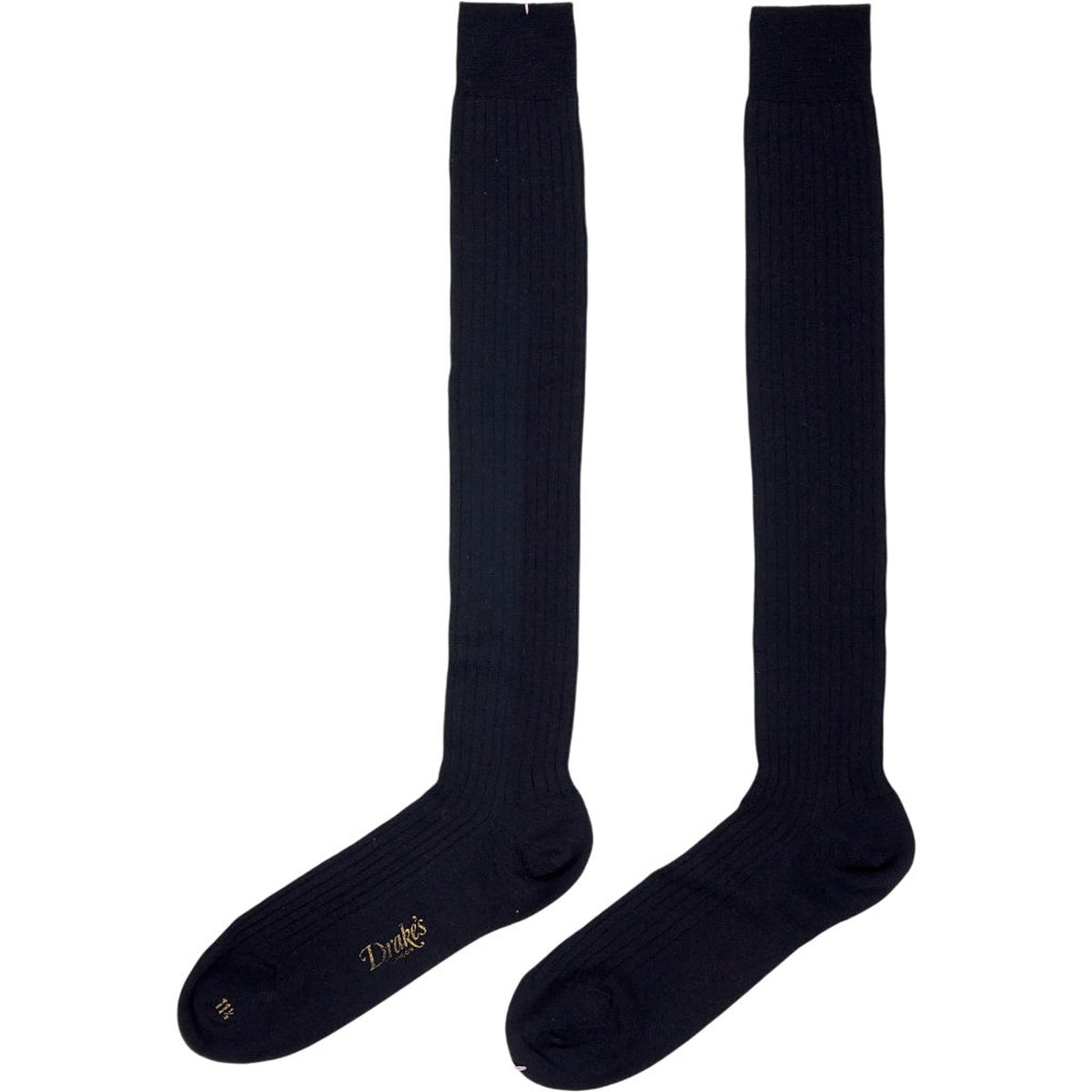 Drake's Black Merino Wool Socks