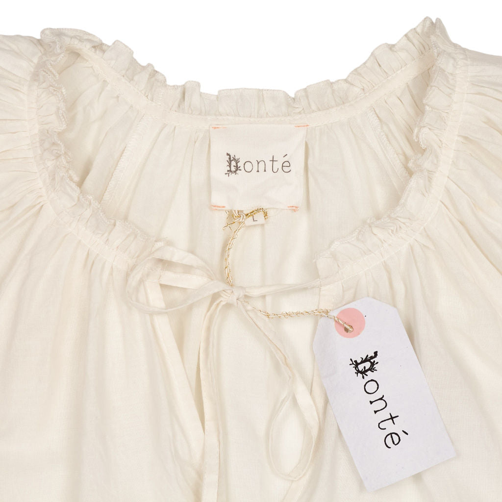 Bonté White Winona Top Embroidered Blouse