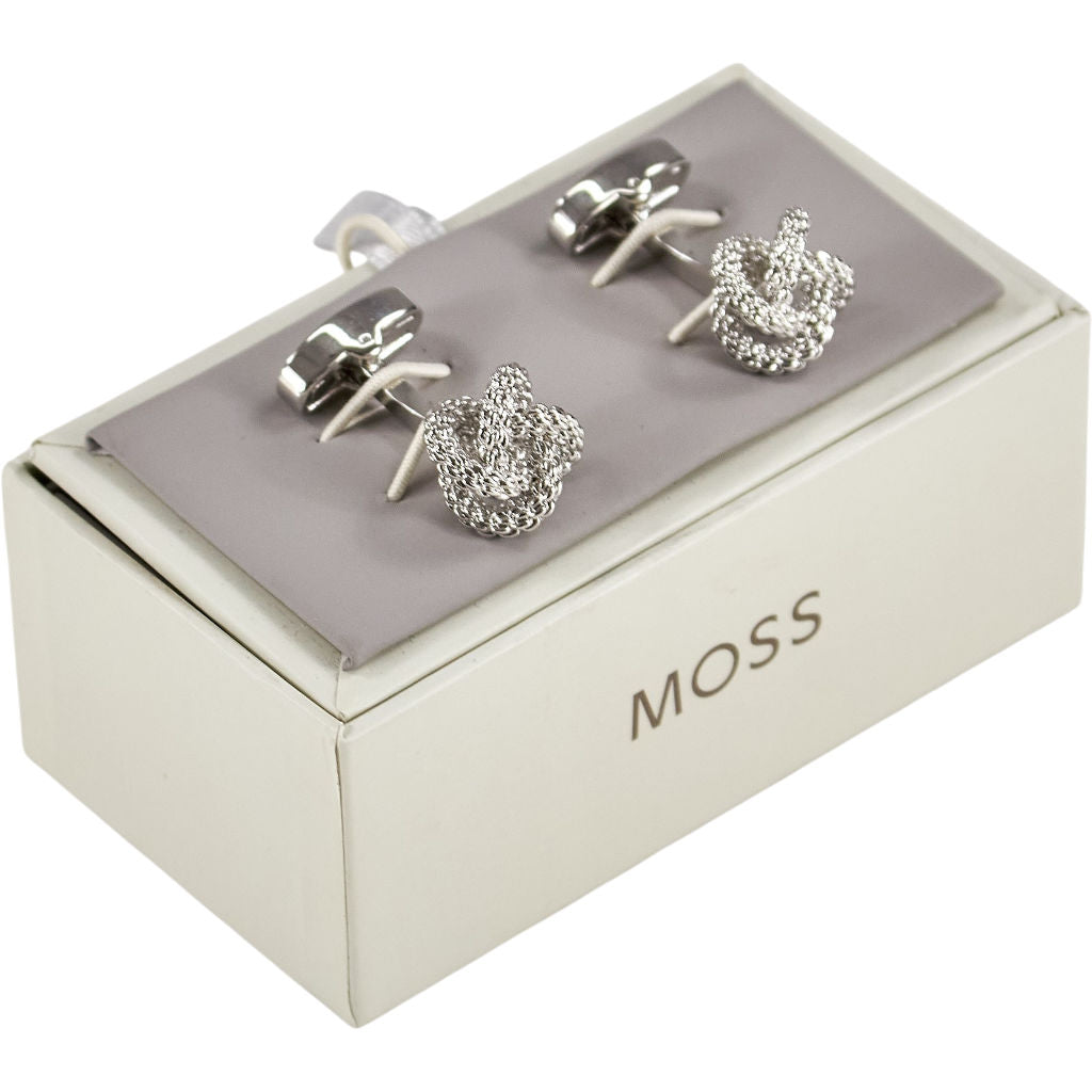 Moss Silver Tone Cufflinks